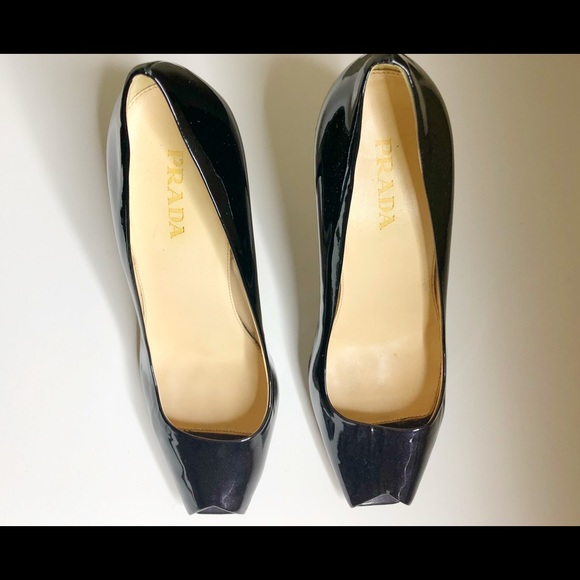 πHPπ AUTHENTIC Prada Platform Peep Toe Pump - Picture 2 of 5